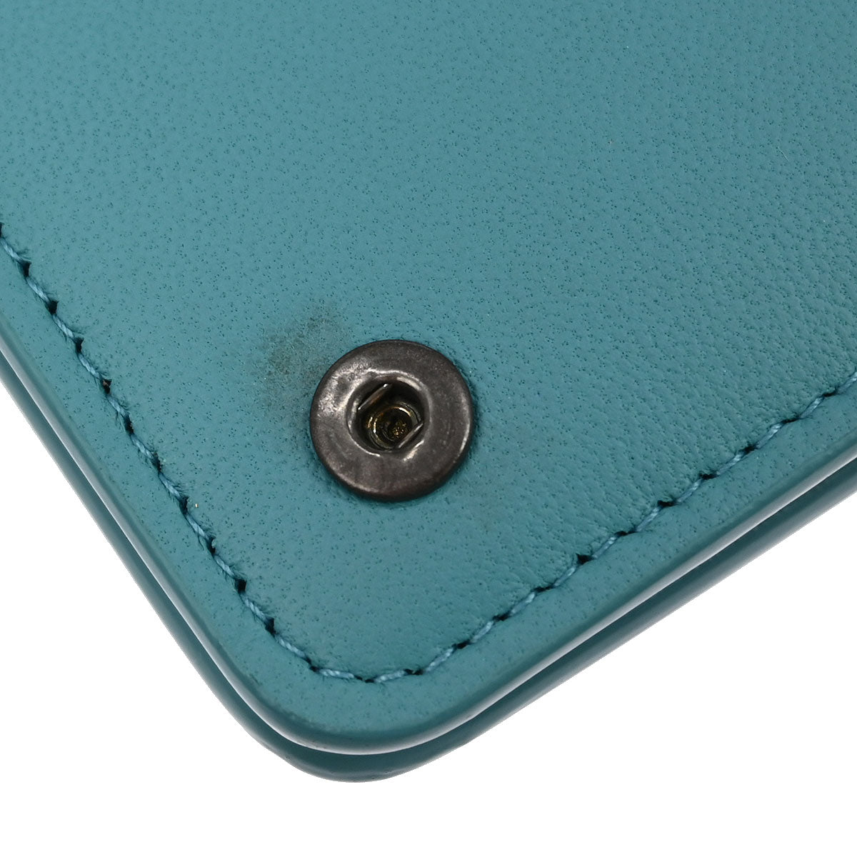 Bottega Veneta Blue Lambskin Intrecciato WOC Shoulder Bag