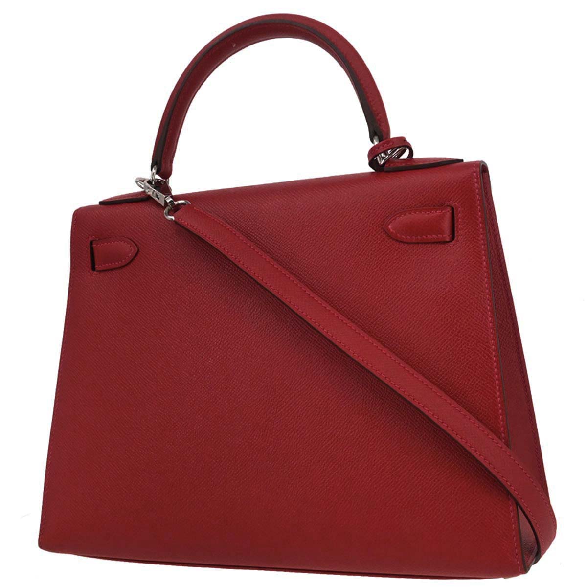 Hermes 2016 Rouge Casaque Epsom Kelly 28 Sellier 2way Shoulder Handbag