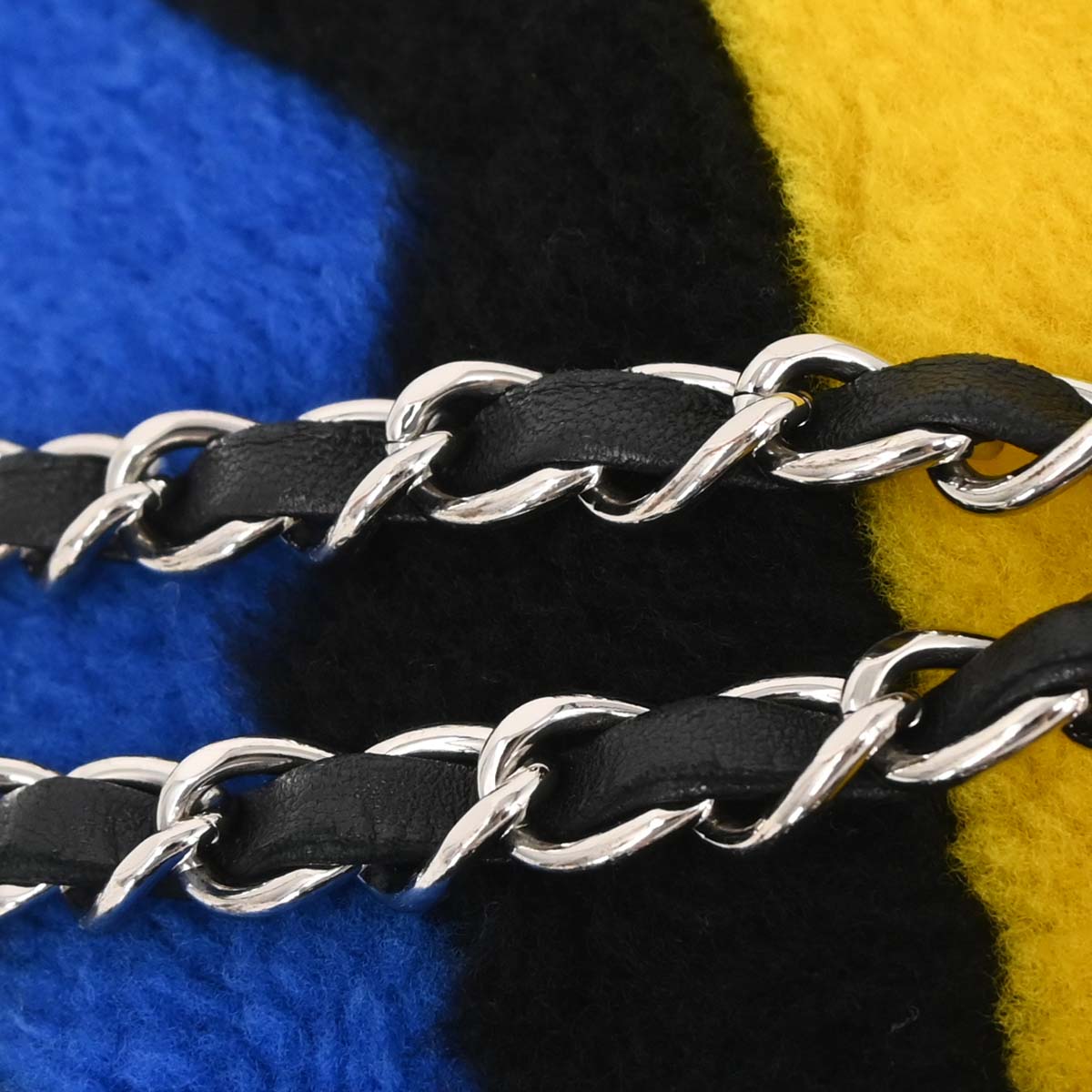 Chanel 2014-2015 Black Wool No.5 Turnlock Full Flap Shoulder Bag