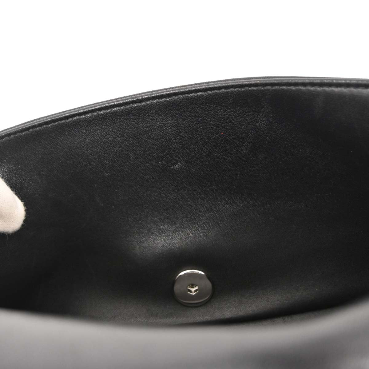 Chanel 2014-2015 Black Wool No.5 Turnlock Full Flap Shoulder Bag