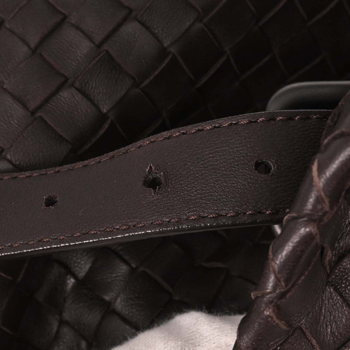 Bottega Veneta Brown Lambskin Intrecciato Tote Bag
