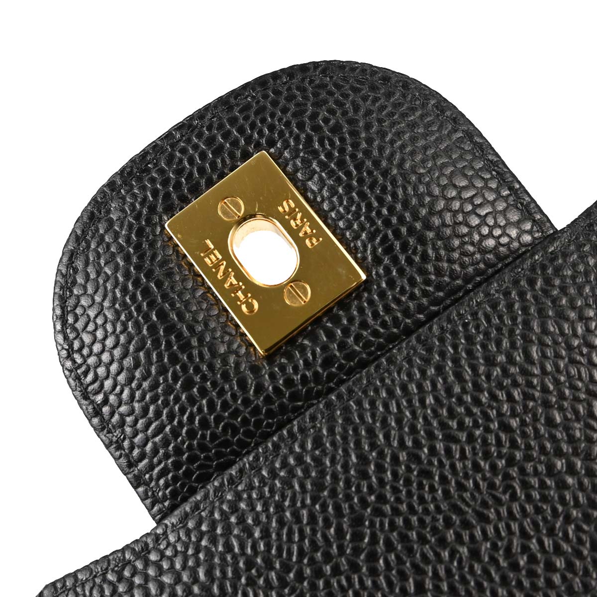 Chanel 2014-2015 Black Caviar Skin Jumbo Classic Double Flap Shoulder Bag