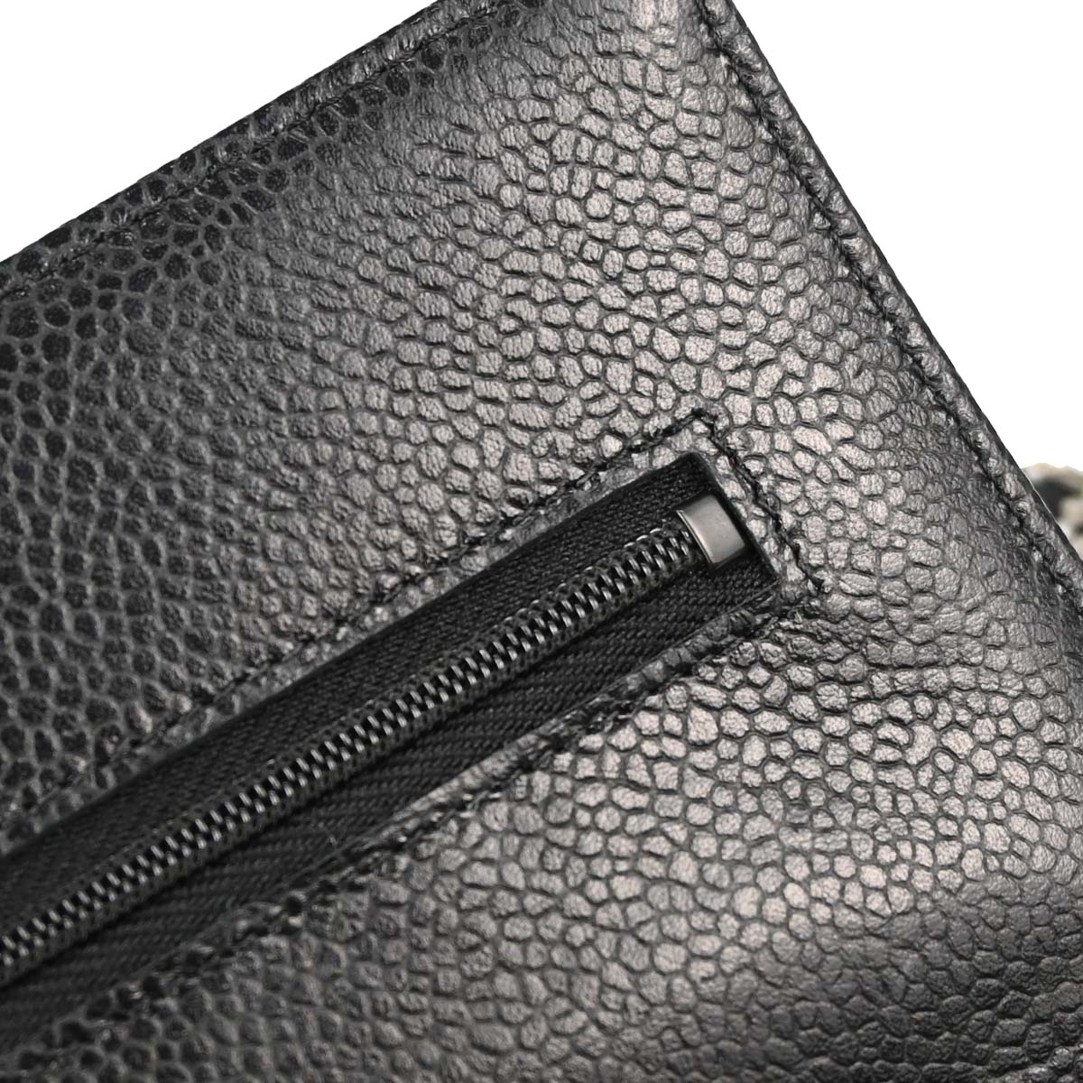 Chanel Black Caviar Skin Classic WOC Wallet on Chain Shoulder Bag