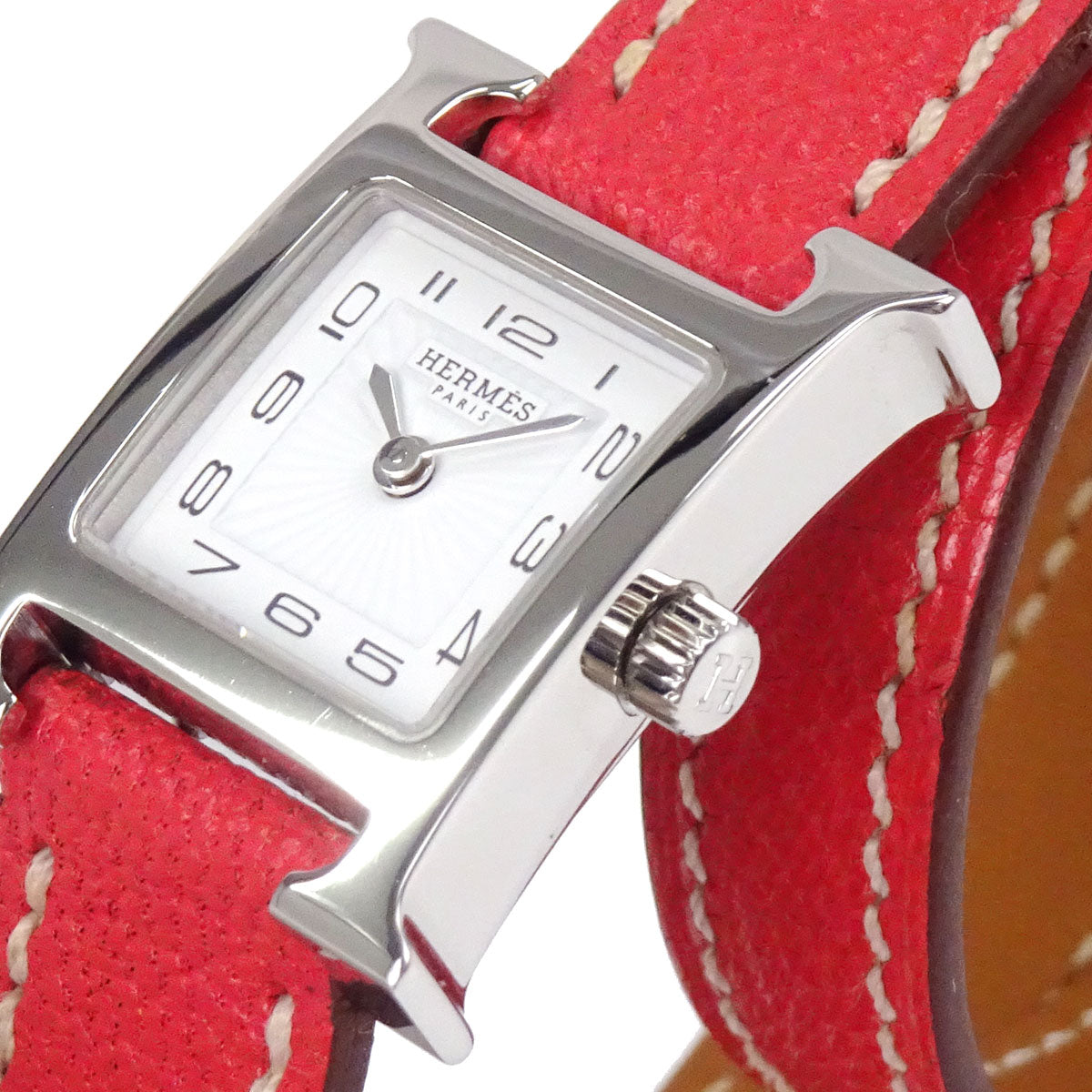 Hermes H Watch Double Tour 20mm HH1.110 Quartz □P Bougainvillier