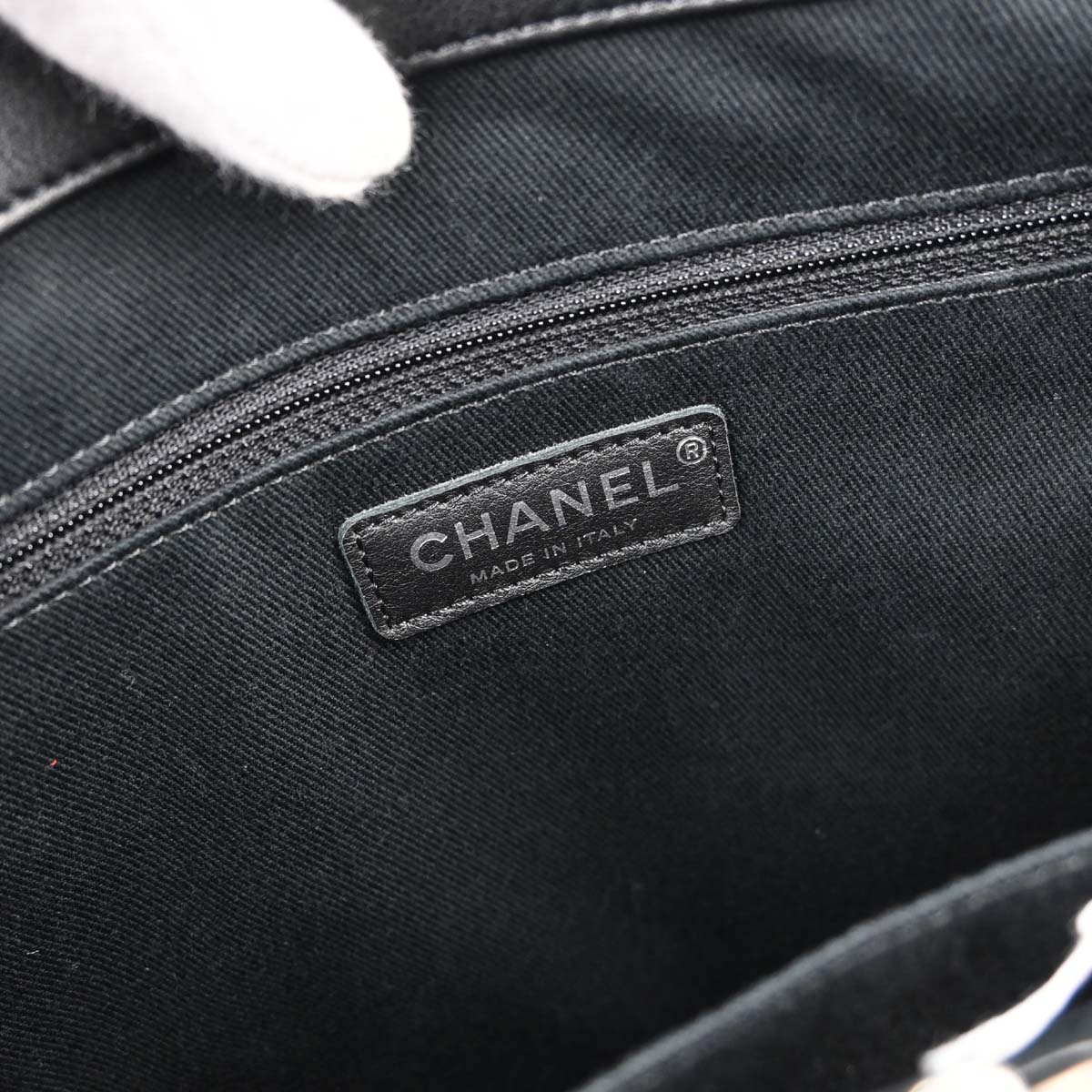 Chanel Black Patent Leather Tote Handbag