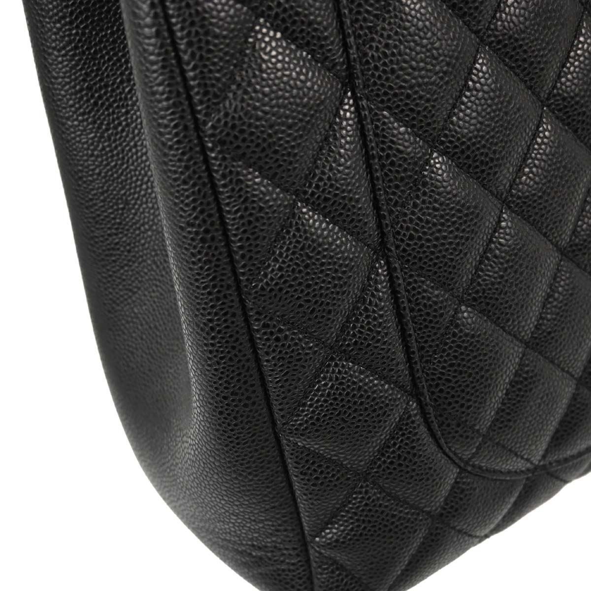 Chanel Black Caviar Skin Grand Shopping Tote GST XL Chain Handbag