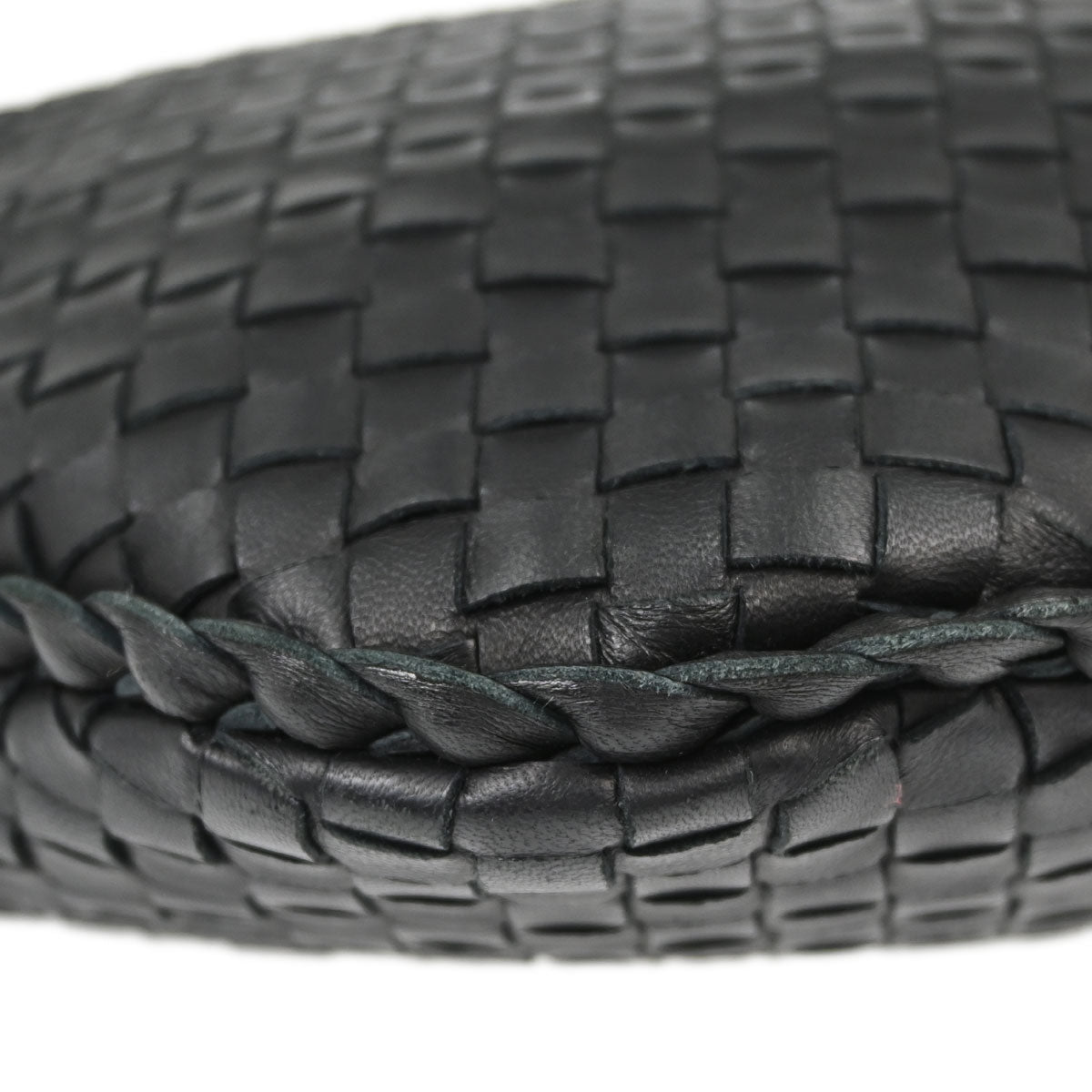 Bottega Veneta Black Lambskin Intrecciato Hobo Handbag