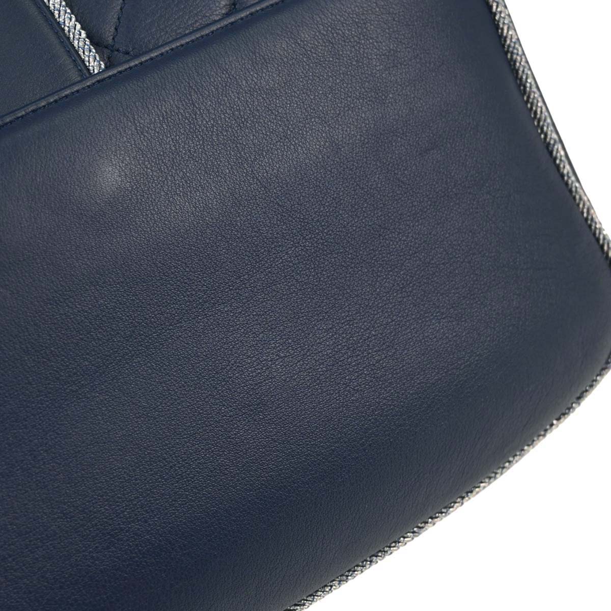 Chanel Navy Lambskin Lurex Elementary Chic Flap Shoulder Bag