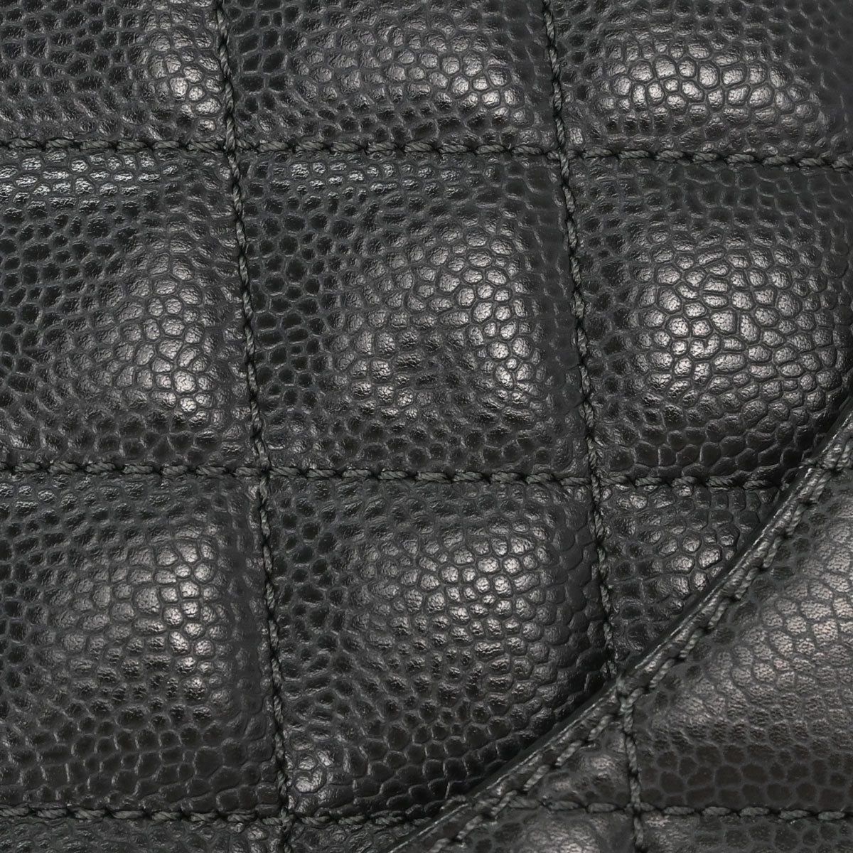 Chanel Gray Caviar Skin Petite Shopping Tote PST Chain Handbag
