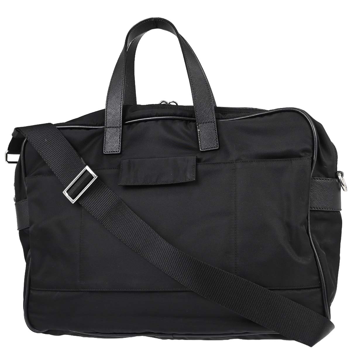 Prada Black Nylon Briefcase Business 2way Shoulder Handbag