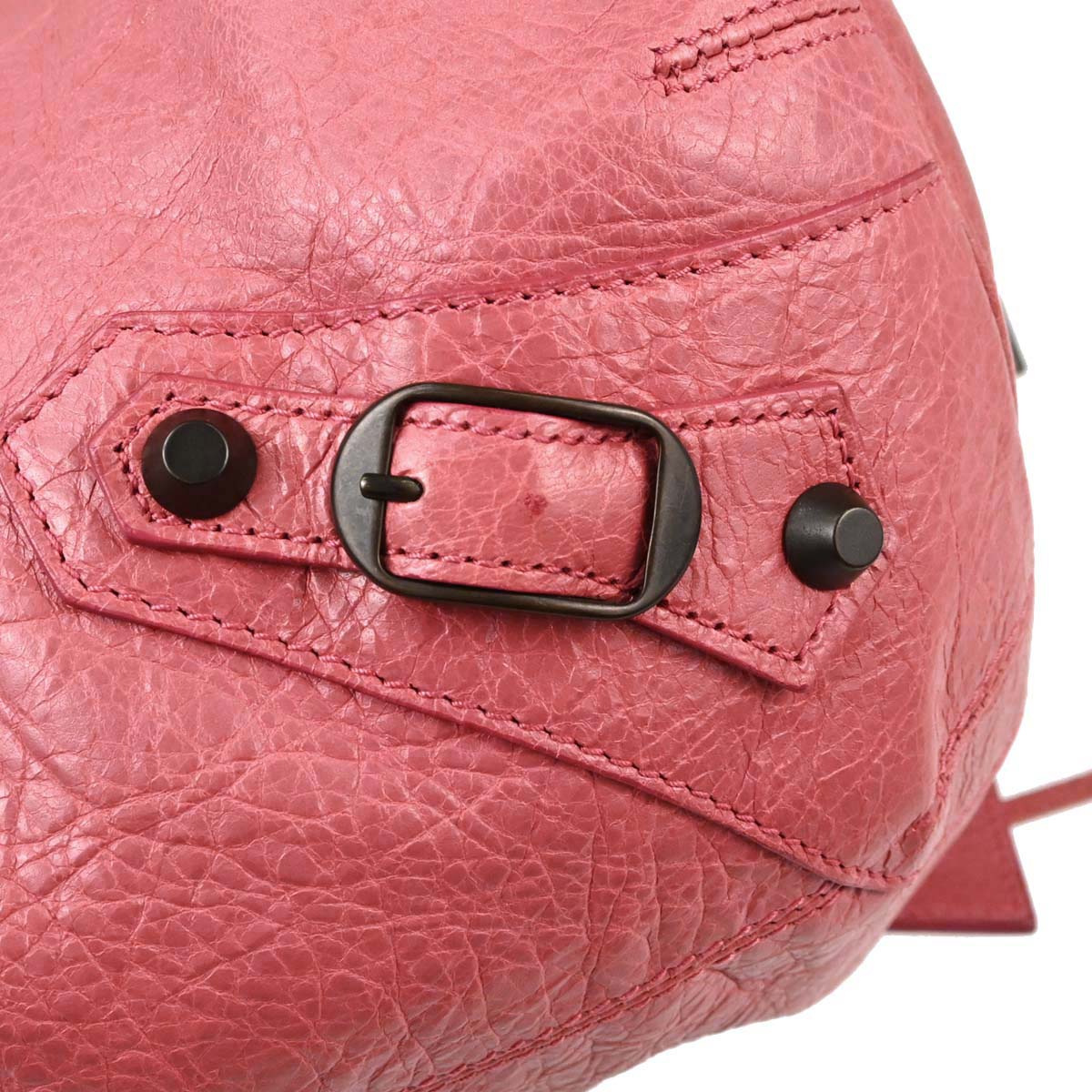 Balenciaga Pink Lambskin Classic Mini Pompon 2way Shoulder Handbag