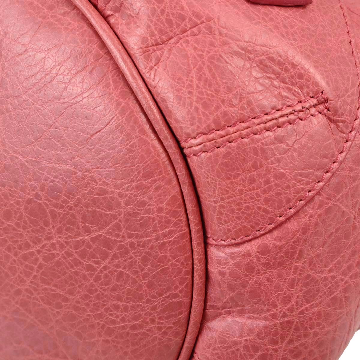 Balenciaga Pink Lambskin Classic Mini Pompon 2way Shoulder Handbag