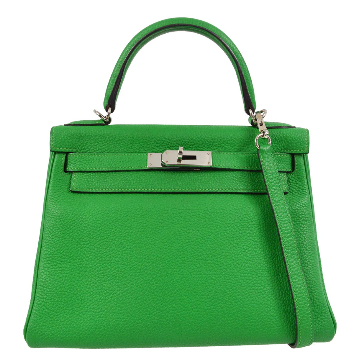 Hermes 2014 Bambou Togo Kelly 28 Retourne 2way Shoulder Handbag