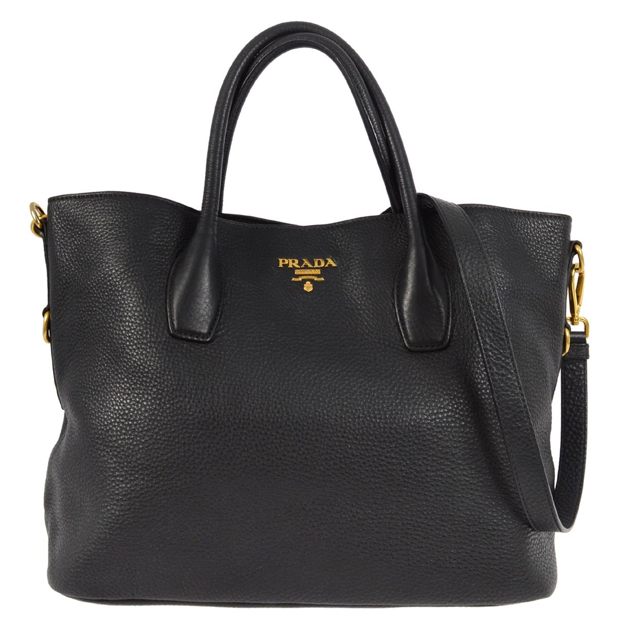 Prada Black 2way Tote Shoulder Handbag