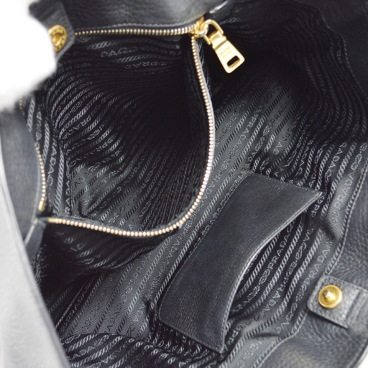 Prada Black 2way Tote Shoulder Handbag