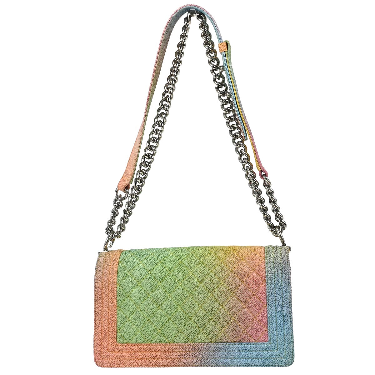 Boy Chanel 2017 Pastel Color Calfskin Medium Shoulder Bag