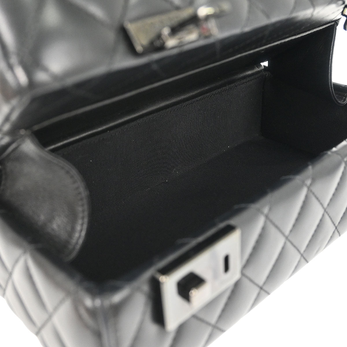 Chanel 2016-2017 Black Lambskin Cockpit Flap Shoulder Bag