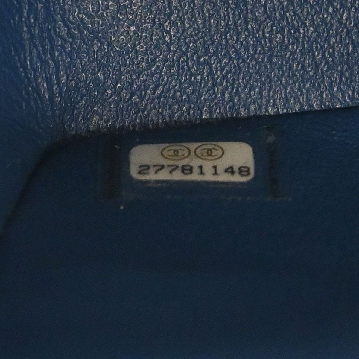 Chanel 2019 Blue Lambskin Chevron Medium Classic Double Flap Shoulder Bag