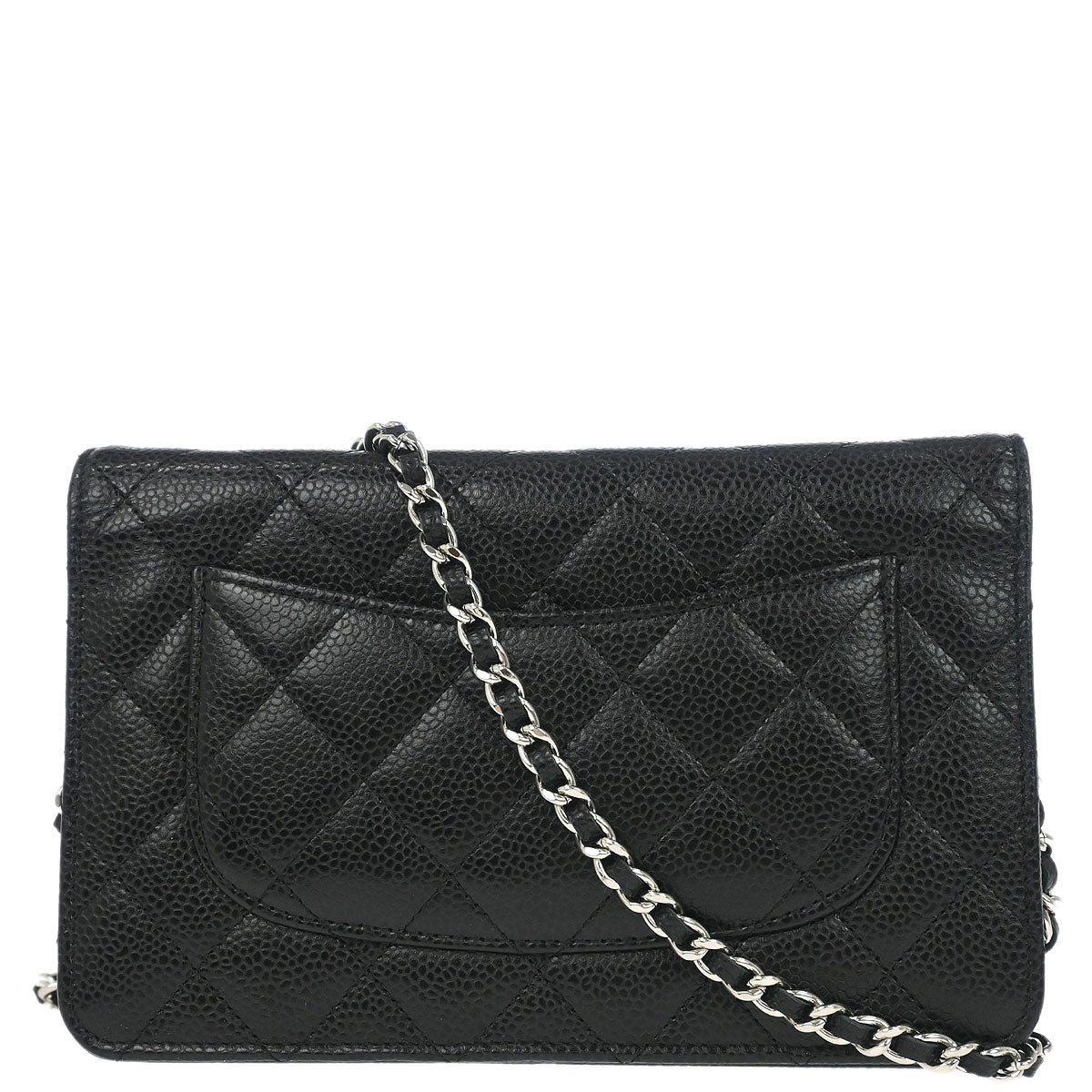 Chanel 2017-2018 Black Caviar Skin Classic WOC Wallet on Chain Bag