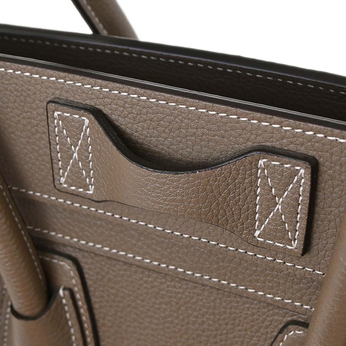 Celine Brown Luggage Micro Tote Handbag