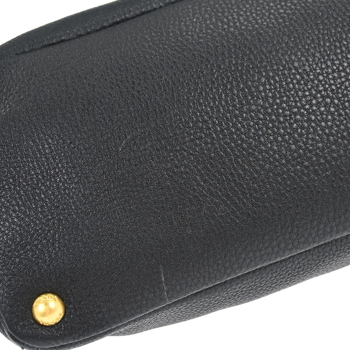 Prada Black Leather 2way Shoulder Tote Bag