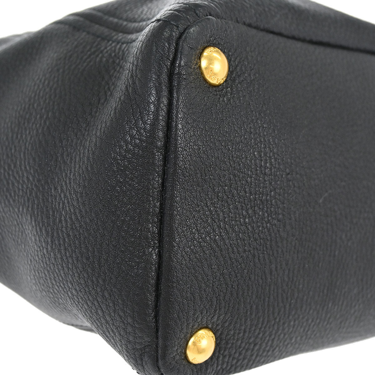 Prada Black Leather 2way Shoulder Tote Bag