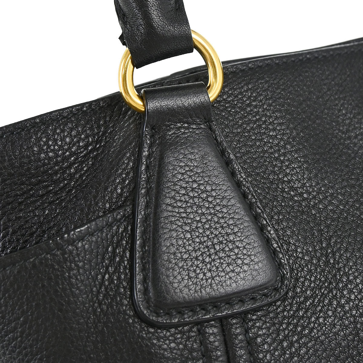 Prada Black Leather 2way Shoulder Tote Bag