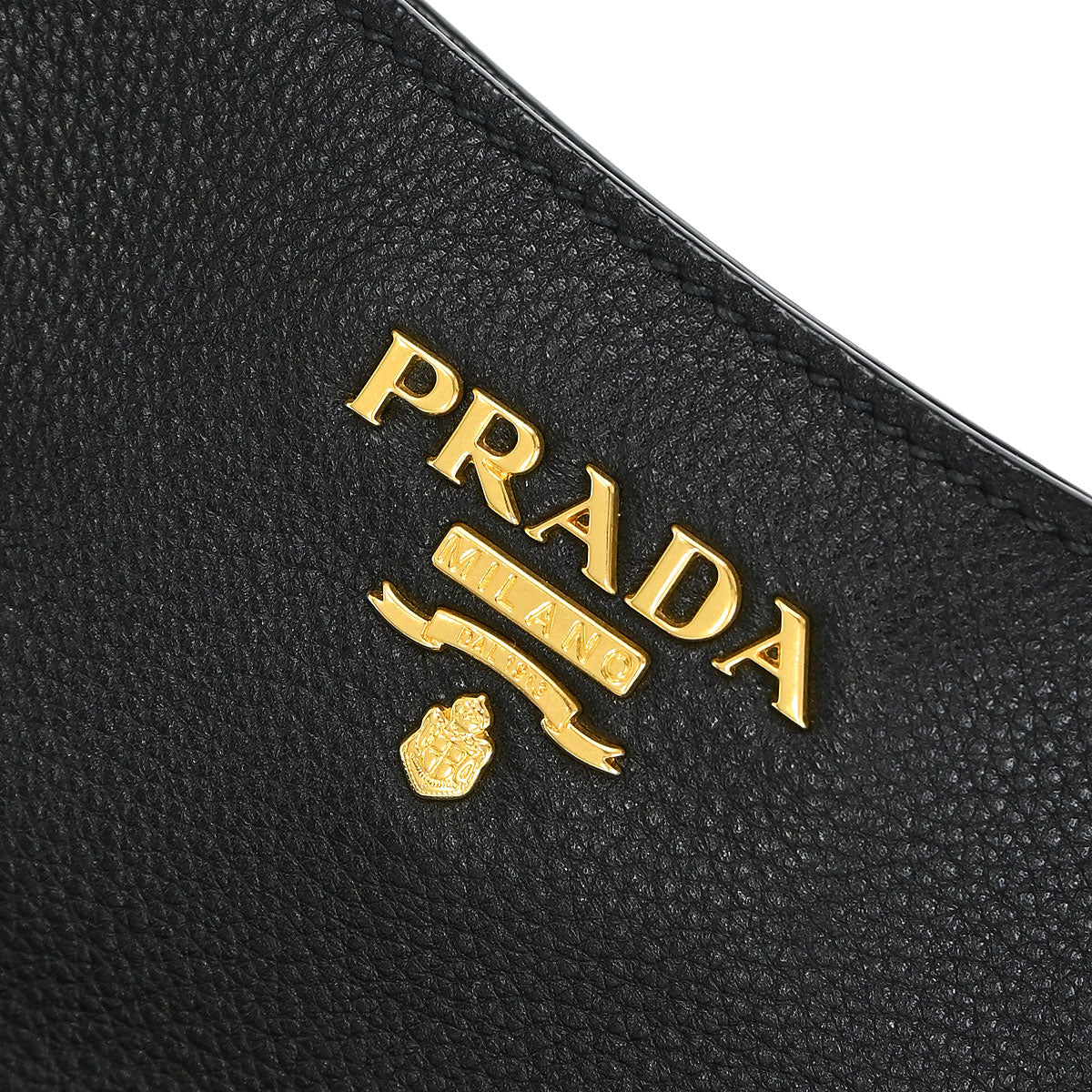 Prada Black Leather 2way Shoulder Tote Bag