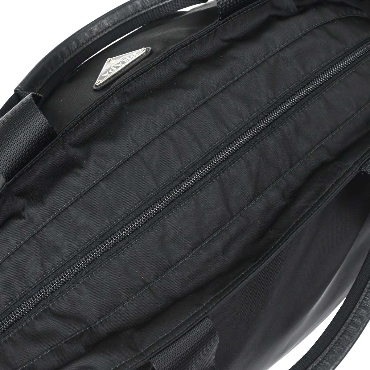 Prada Black Nylon 2way Shoulder Tote Handbag