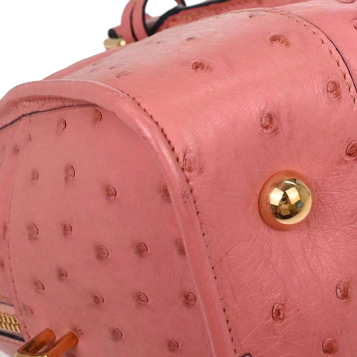 Loewe * Pink Ostrich Amazona 36 Handbag