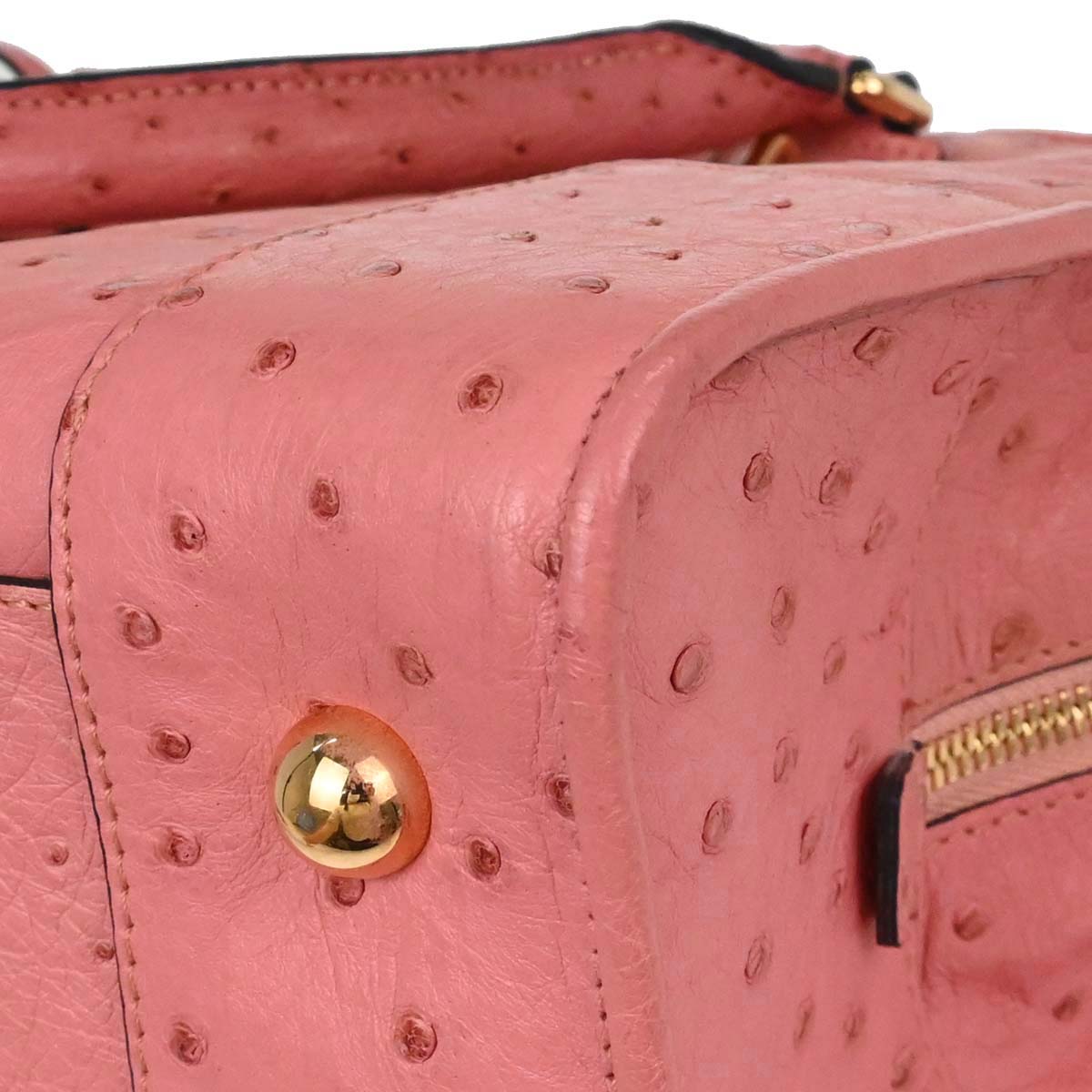 Loewe * Pink Ostrich Amazona 36 Handbag