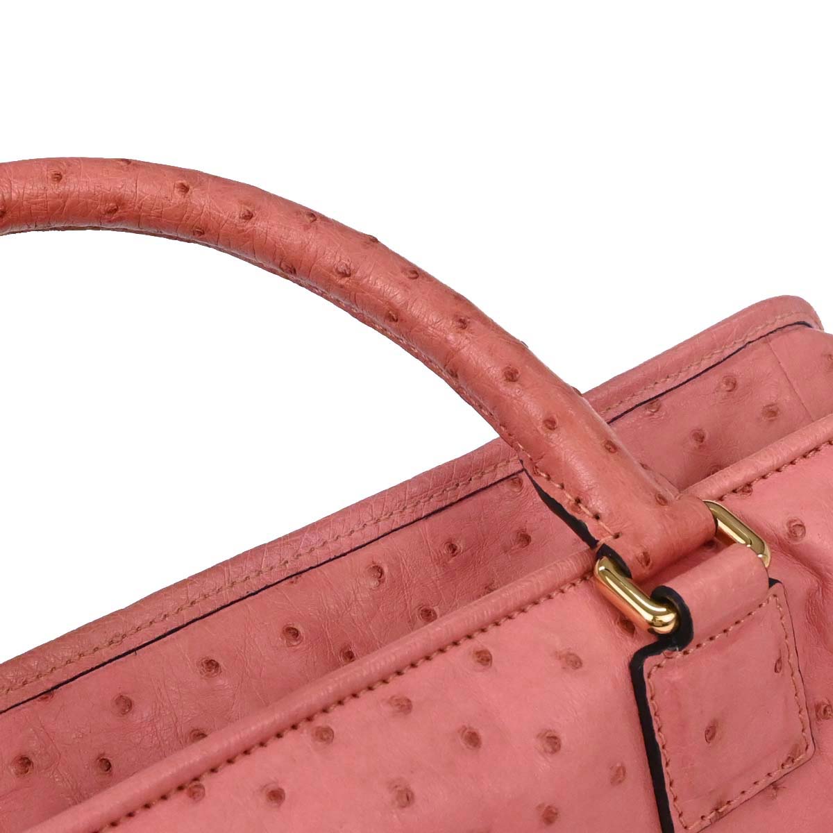 Loewe * Pink Ostrich Amazona 36 Handbag