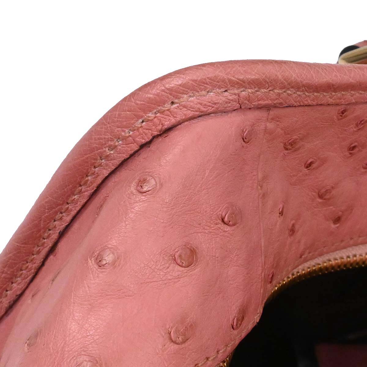 Loewe * Pink Ostrich Amazona 36 Handbag