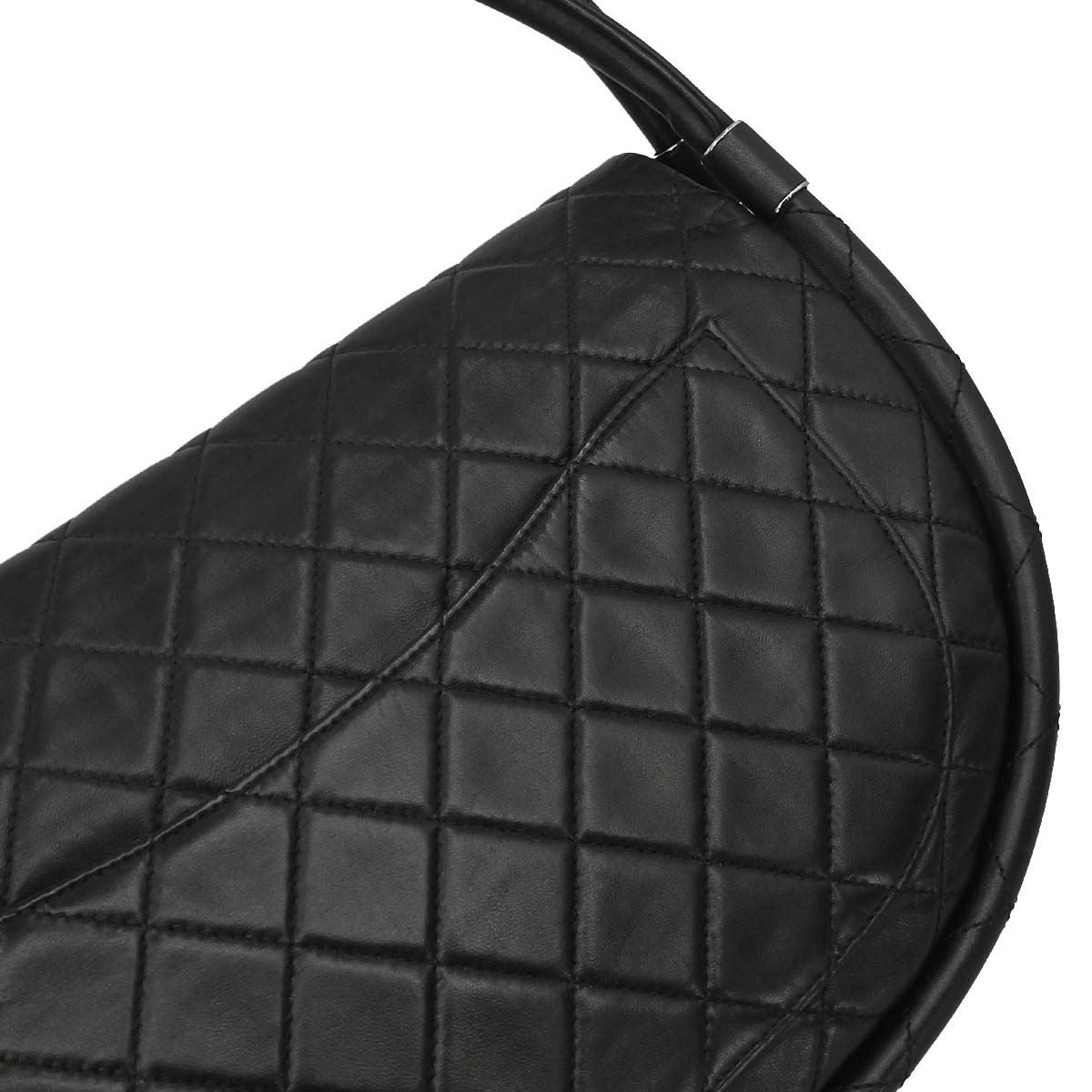 Chanel Black Lambskin Hula Hoop Large Handbag