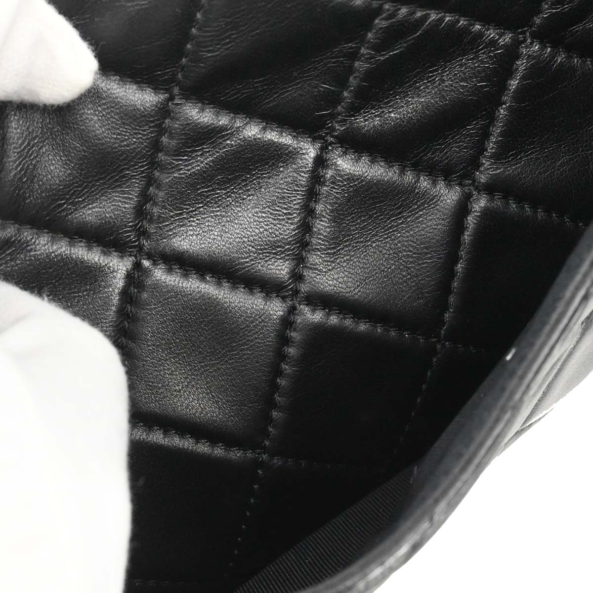 Chanel Black Lambskin Hula Hoop Large Handbag