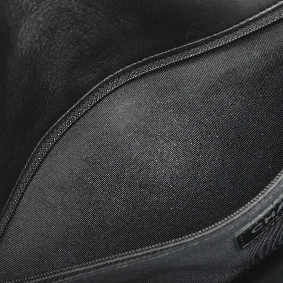 Chanel Black Lambskin Hula Hoop Large Handbag