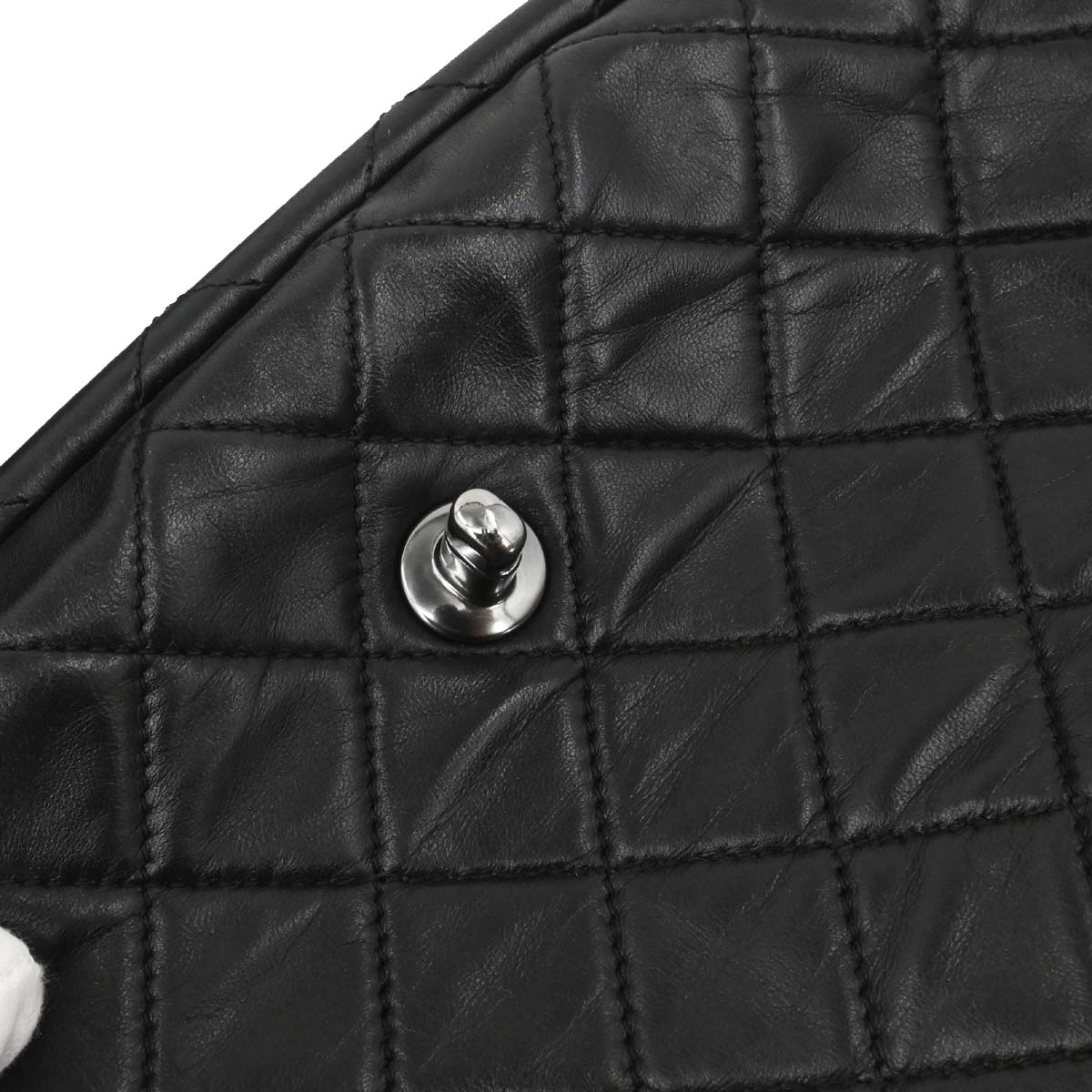 Chanel Black Lambskin Hula Hoop Large Handbag