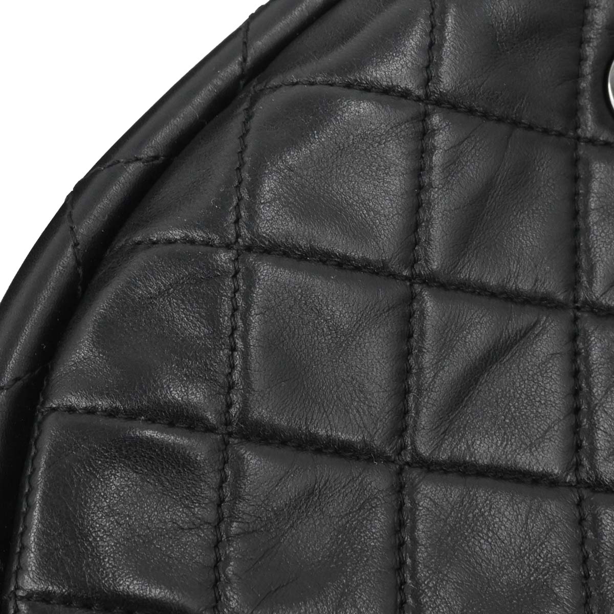Chanel Black Lambskin Hula Hoop Large Handbag