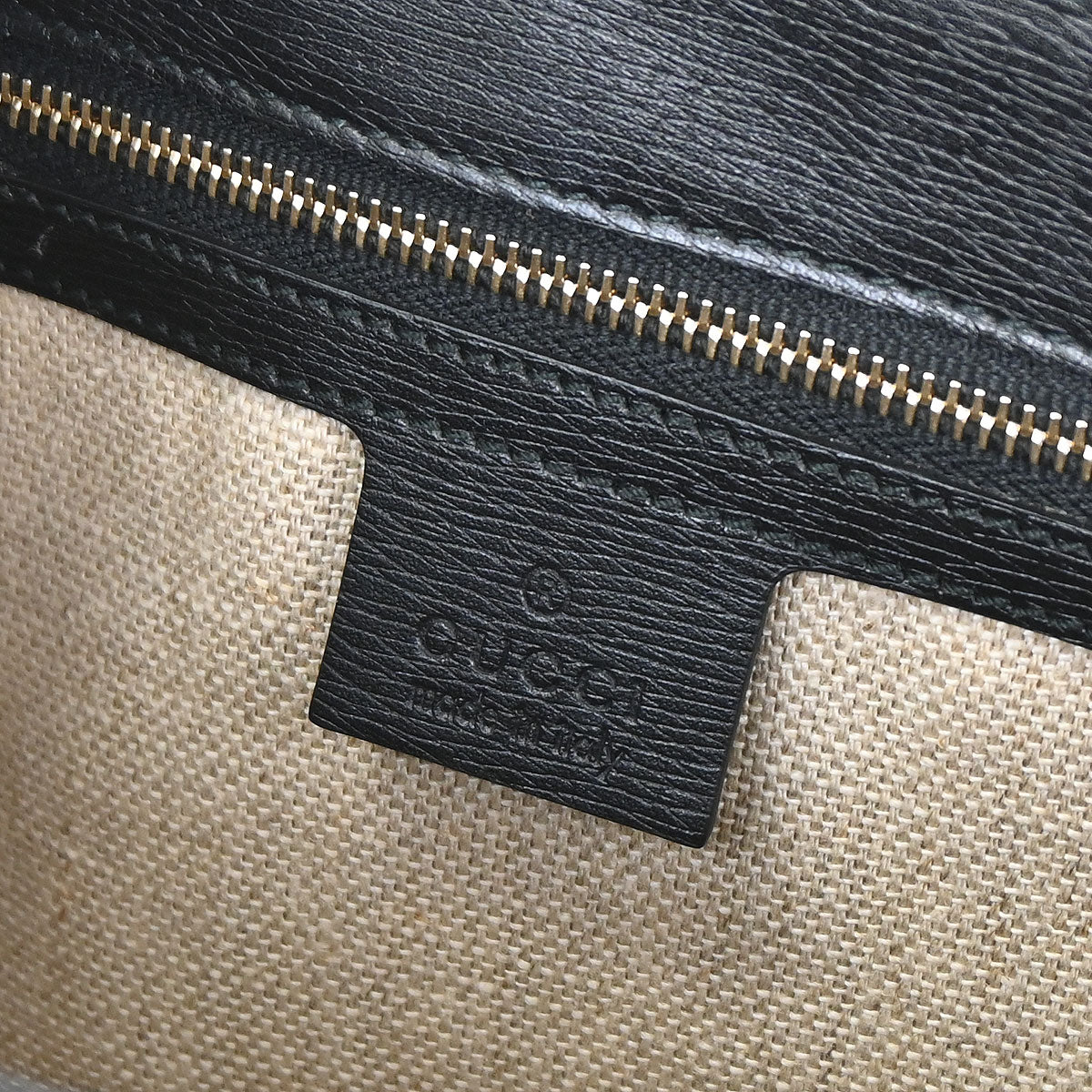 Gucci Black Leather Bamboo Handbag