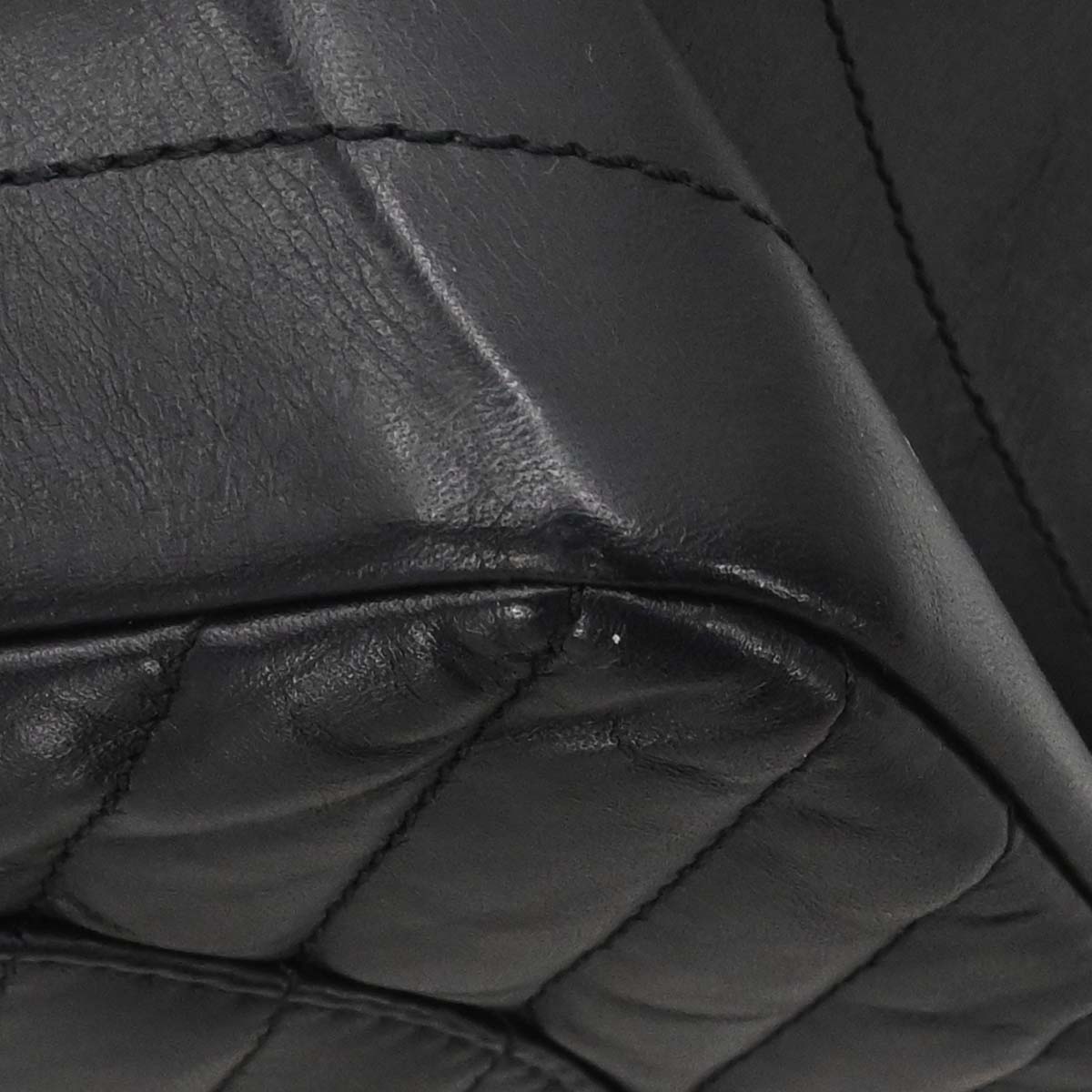 Chanel Black Lambskin Chevron 2.55 Small Double Flap Shoulder Bag