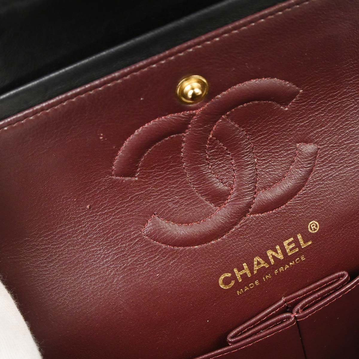 Chanel Black Lambskin Small Classic Double Flap Shoulder Bag
