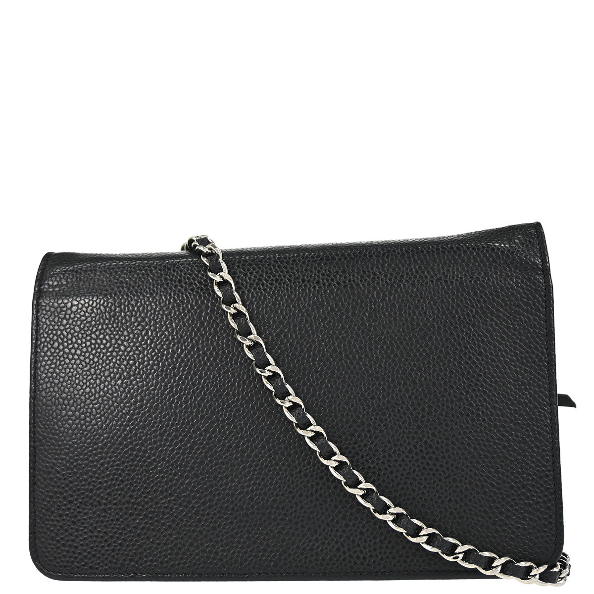 Chanel Black Caviar Skin Timeless WOC Wallet on Chain Shoulder Bag
