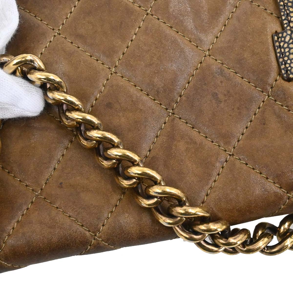 Chanel Brown Calfskin Paris-Bombay Back to School Messenger 2way Shoulder Handbag