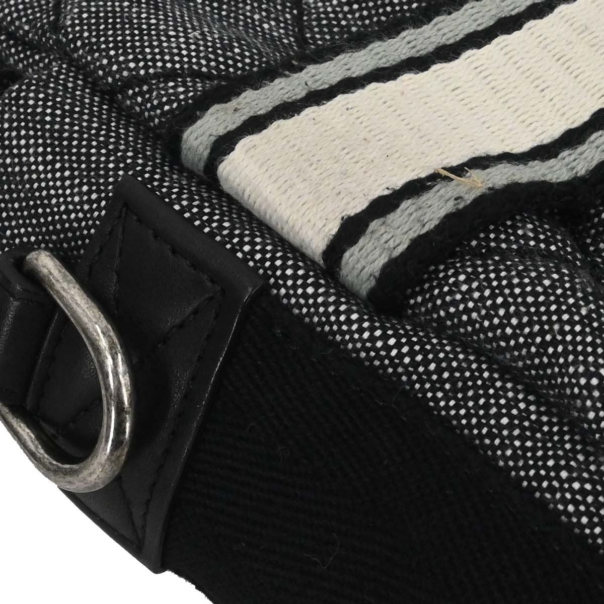 Chanel Black Quilted Denim Medium Airlines Buckle 2way Shoulder Handbag