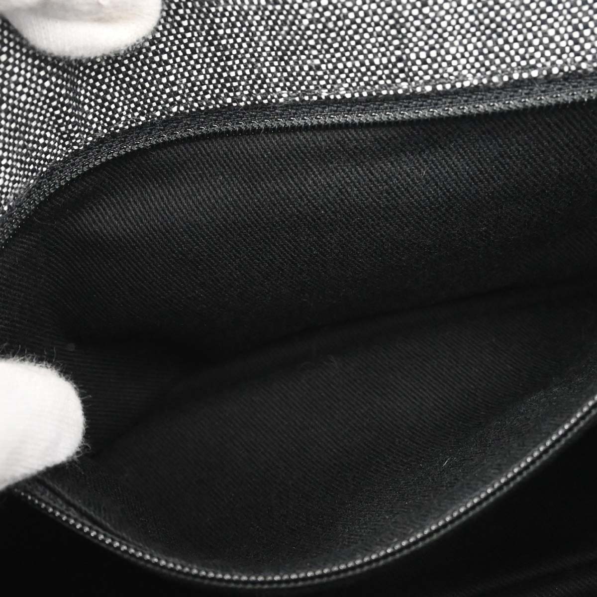 Chanel Black Quilted Denim Medium Airlines Buckle 2way Shoulder Handbag