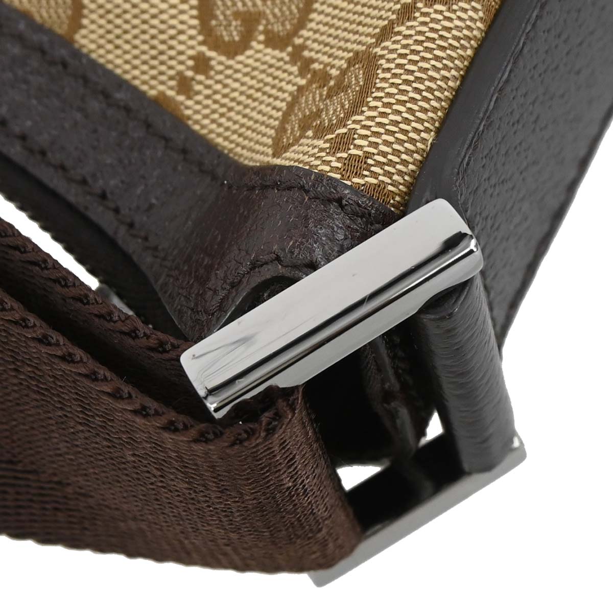 Gucci Brown Beige Canvas GG Shoulder Bag