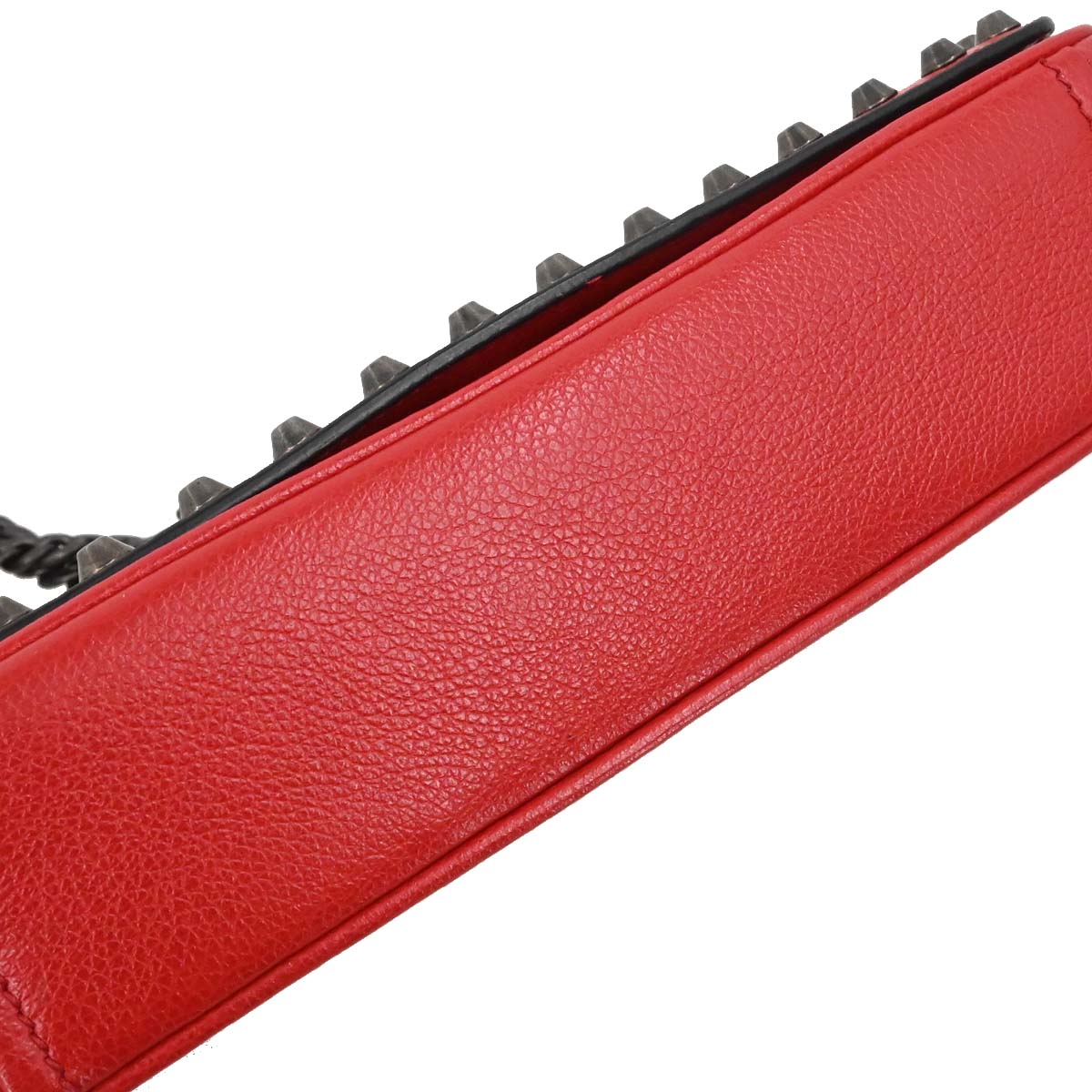 Prada Red Leather Chain Shoulder Bag