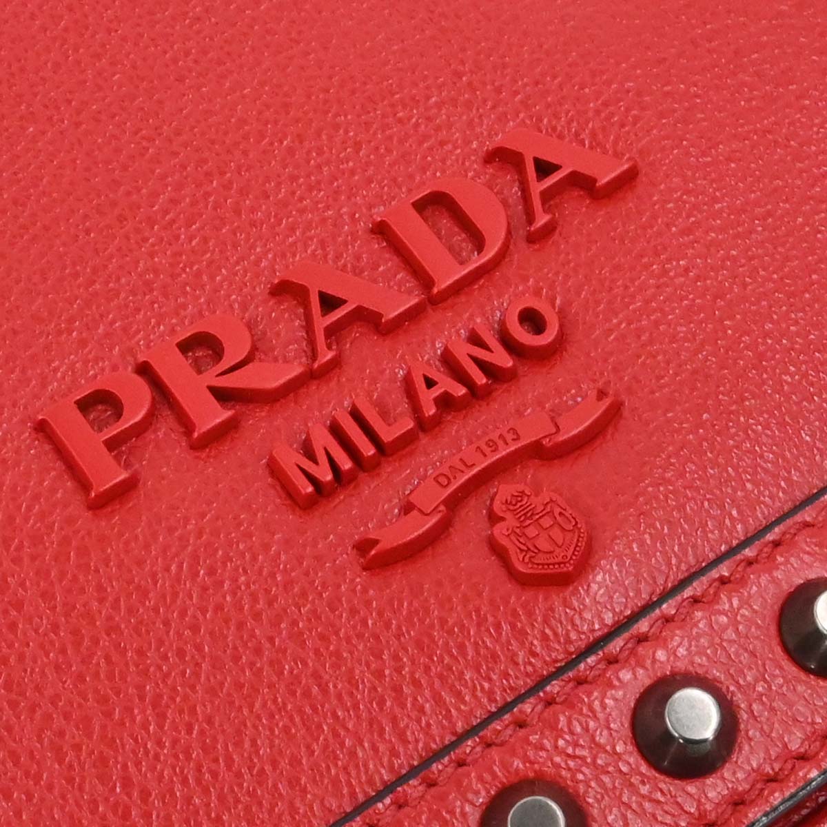 Prada Red Leather Chain Shoulder Bag