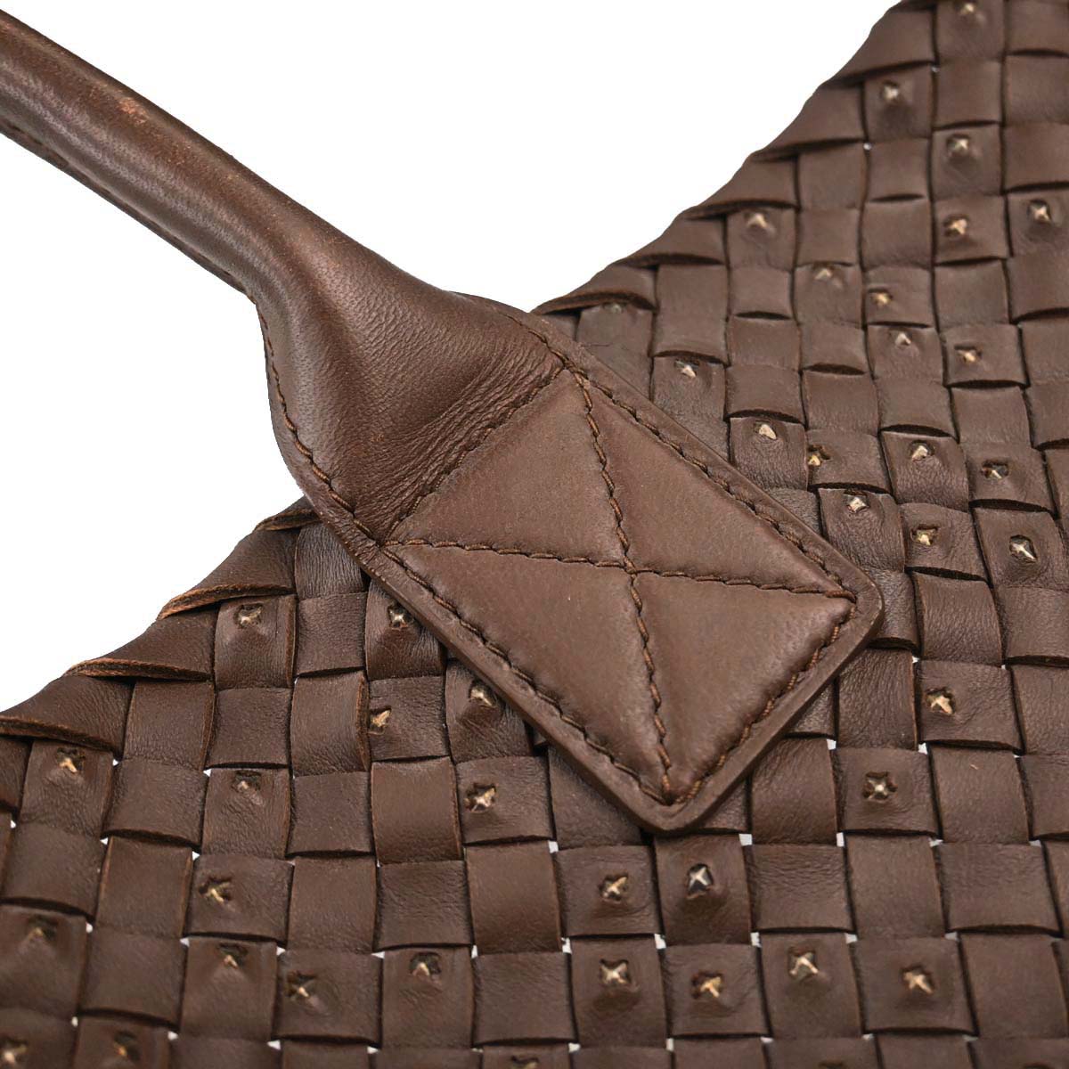 Bottega Veneta Brown Leather Intrecciato Tote Handbag