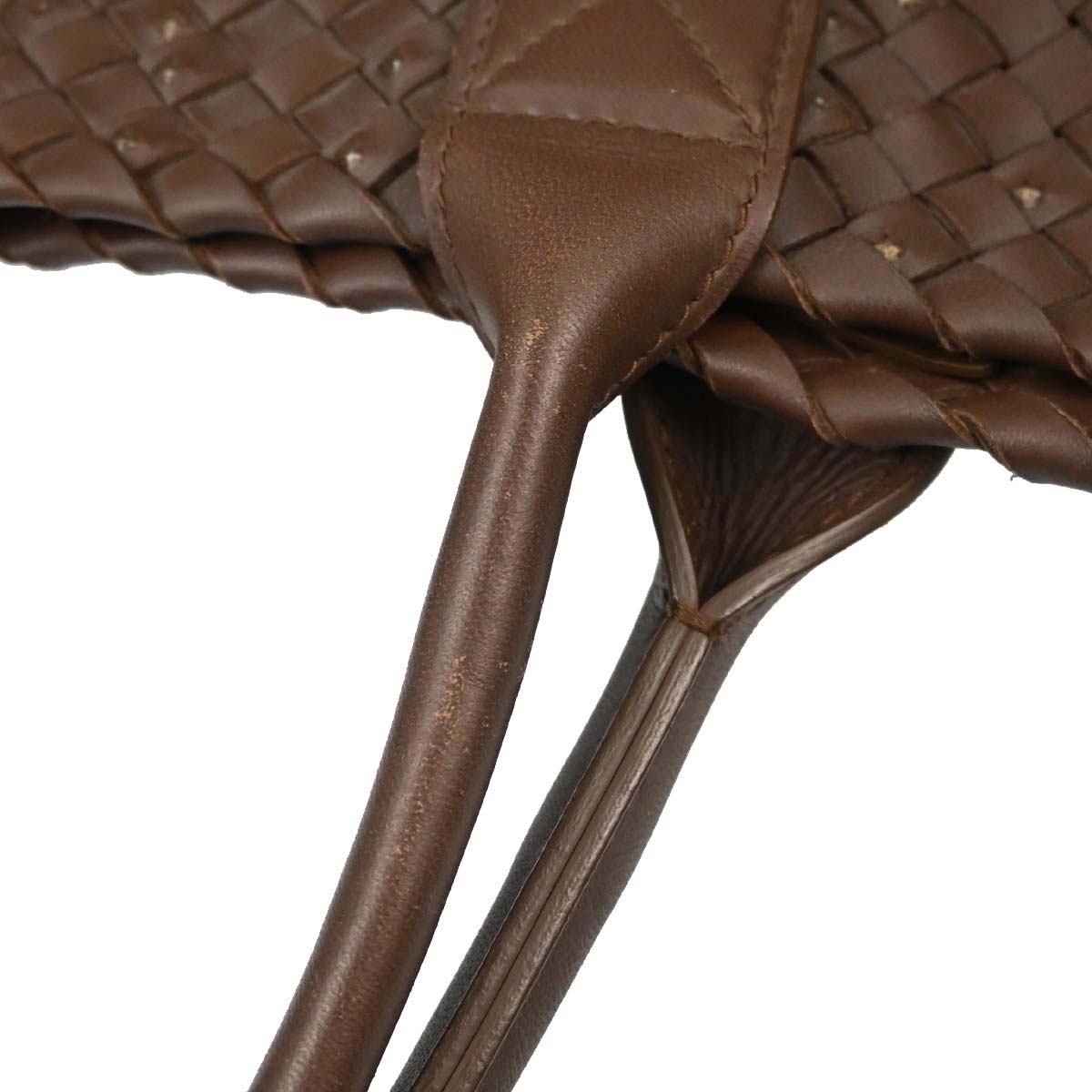 Bottega Veneta Brown Leather Intrecciato Tote Handbag